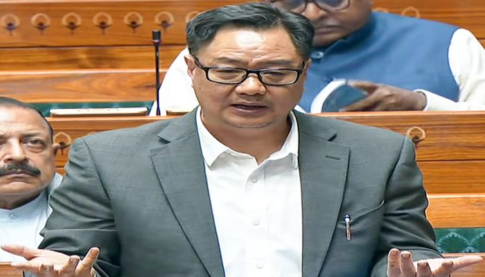 अगर हिम्मत है तो...लोकसभा में विपक्ष के हंगामे पर भड़के किरेन रिजिजू ने दी खुली चुनौती
