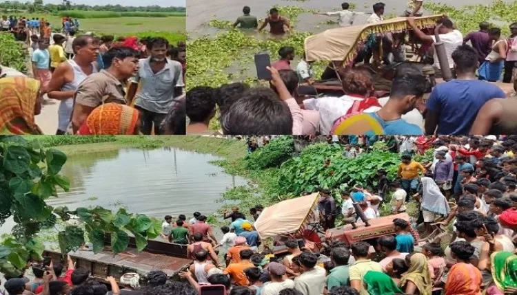बिहार में दर्दनाक सड़क हादसाः अररिया में धान की रोपाई को जा रही ट्रैक्टर-ट्रॉली पलटी, तीन महिलाओं की मौत