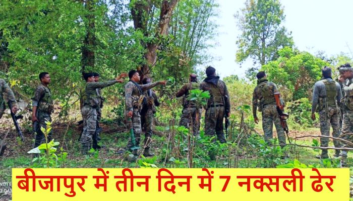 Bijapur Naxal Encounter: बीजापुर में तीन दिन में 7 नक्सली ढेर, जवानों को सांप और मधुमक्खियों ने काटा