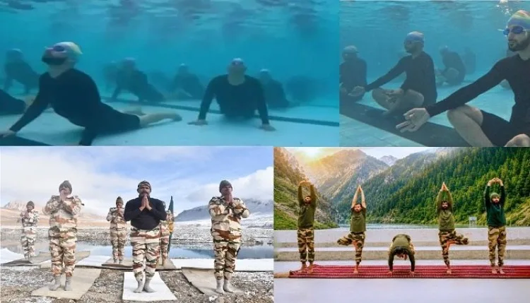 International Yoga Day 2026: 14,000 फीट की ऊंचाई से समुद्र की गहराई तक, सेना के जवानों ने किया योगाभ्यास