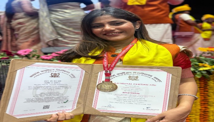 डॉ. शीतल खंडेलवाल को मध्य प्रदेश सरकार ने स्वर्ण पदक से सम्मानित किया
