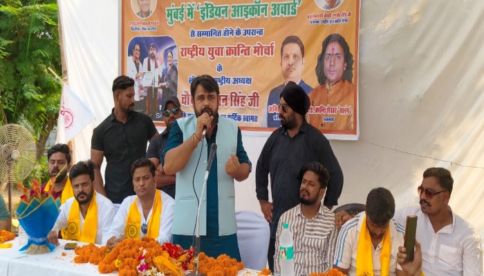 इंडियन आइकॉन अवार्ड विजेता नलिन सिंह का हुआ भव्य स्वागत