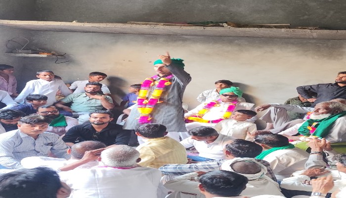 गांव निर्धना में भव्य स्वागत के साथ किसान यूनियन की बैठक, बड़े आंदोलन की तैयारी का आह्वान