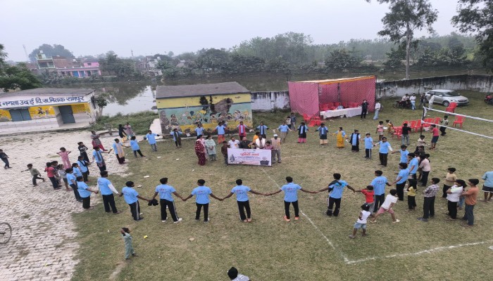 माई भारत रामपुर के स्वयंसेवकों द्वारा मिलक ब्लॉक में 'यूनिटी सर्कल' का गठन