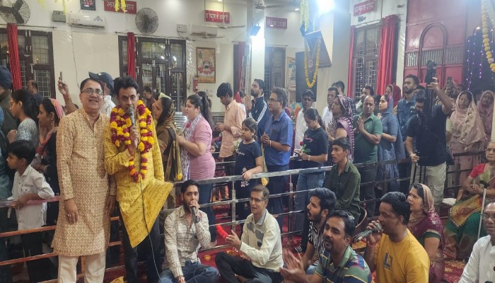 श्रीगंगानगर में खाटू श्याम धाम मंदिर के पाटोत्सव मेले में उमड़ा श्रद्धालुओं का सैलाब