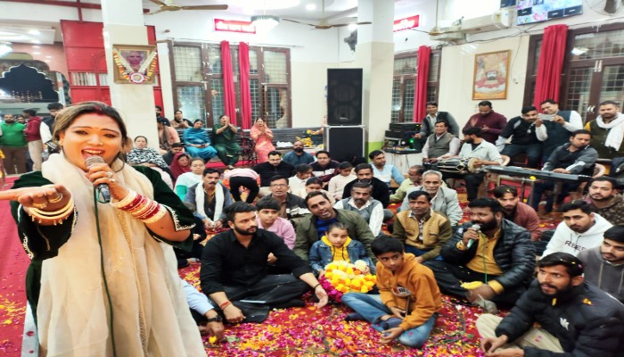 श्रीगंगानगर: सिद्ध धाम श्रीखाटू श्याम मंदिर में पावन द्वादशी की रात भव्य संकीर्तन, श्रद्धालुओं का उमड़ा सैलाब