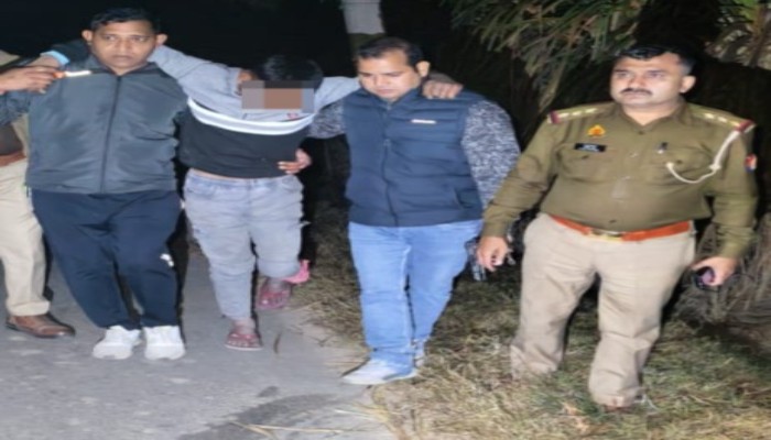 10 हजार का इनामी बदमाश पुलिस मुठभेड़ में गिरफ्तार, अस्पताल में भर्ती