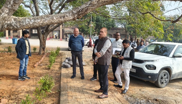 जिलाधिकारी ने किया सोन सुषमा अलंकृत उद्यान का औचक निरीक्षण, दिए कई निर्देश