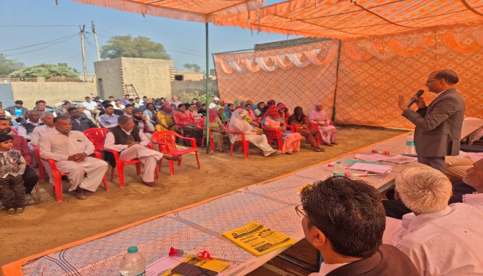 ग्राम पंचायत पन्नीवाला में जनोपयोगी सेवाओं के बारे में आमजन को किया जागरूक