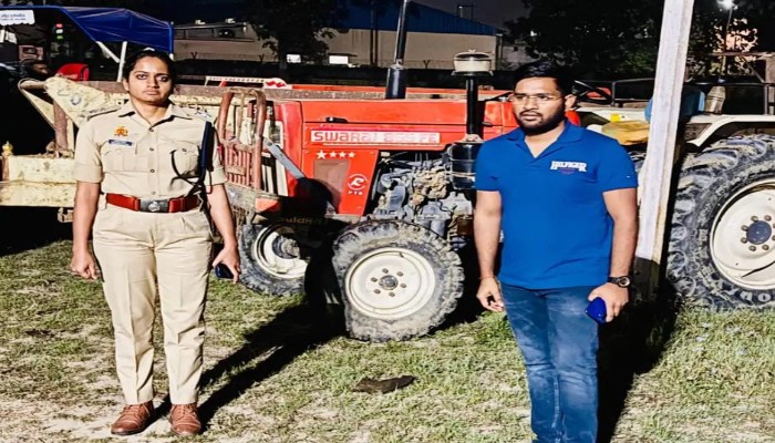 अवैध खनन पर एक्शन, पुलिस सहायक अधीक्षक व खनन अधिकारी ने रात में पकड़े वाहन