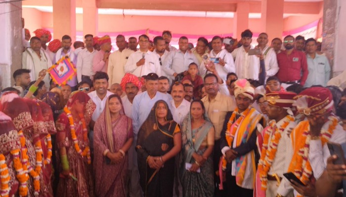 रुदावल में आखा तीज पर कुशवाहा समाज का सामूहिक विवाह सम्मेलन, पवित्र बंधन में बंधे 12 जोड़े