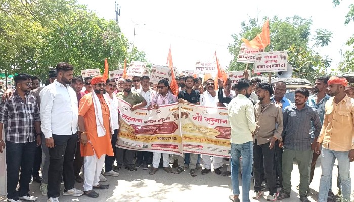 गौ सम्मान आह्वान अभियान: शाहपुरा में भव्य रैली, गौ माता को राष्ट्रमाता घोषित करने की उठी मांग