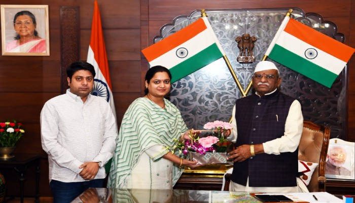 राज्यपाल हरिभाऊ बागड़े से मिलीं प्रियंका बैलान, कई मुद्दों पर हुई चर्चा