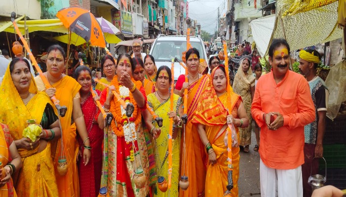 रॉबर्ट्सगंज में निकली भव्य कांवड़ यात्रा, भंडारे का आयोजन