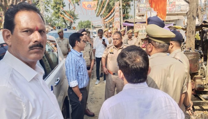बल्दीराय में दुर्गा प्रतिमा विसर्जन मार्गों का निरीक्षण, सुरक्षा के निर्देश