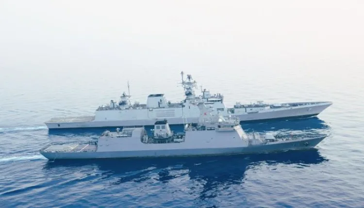 AIME 2026: INS सह्याद्रि और INS कुलिश ने किया अभ्यास