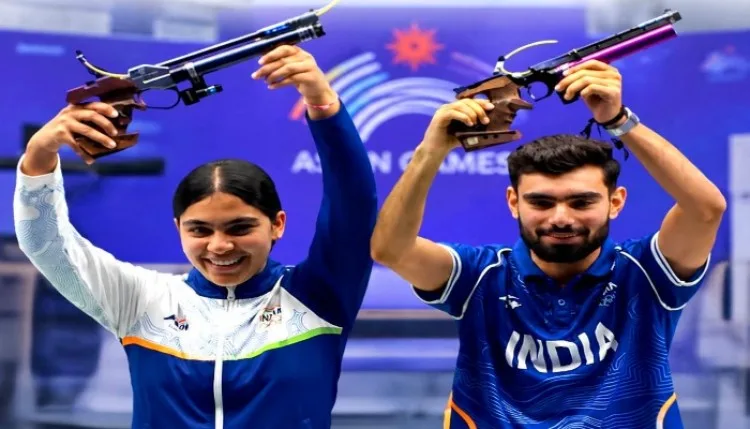 Asian Games में कमलजीत-सुरुचि की जोड़ी ने 10 मीटर एयर पिस्टल में जीता गोल्ड