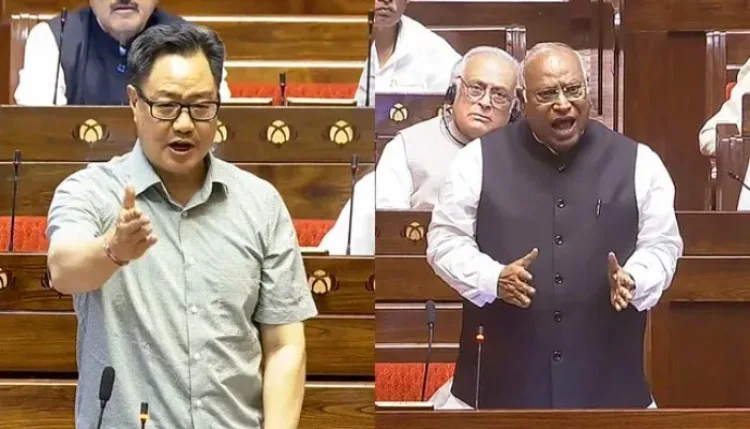 संसद में खड़गे-रिजिजू के बीच तीखी बहस, जानें किसने क्या कहा