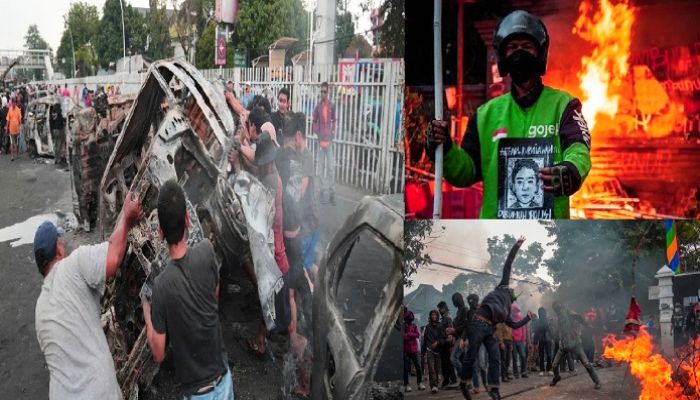 Indonesia Protest: दुनिया के सबसे बड़े मुस्लिम देश इंडोनेशिया में भड़की हिंसा , पुलिस की गाड़ियों पर टूटे पड़े लोग