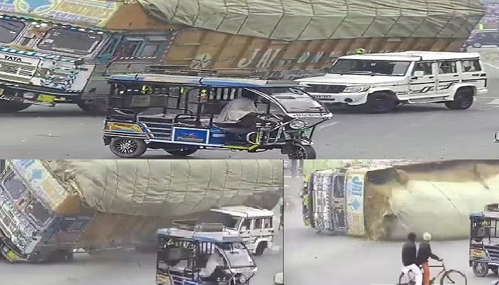 Rampur Truck Overturns Bolero:  रामपुर में दर्दनाक हादसा... बोलेरो पर पलटा ओवरलोड ट्रक, चालक की मौत