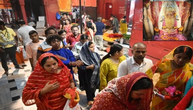 नवरात्रि पर काशी के देवी मंदिरों में उमड़ रहे भक्त, गूंज रहे जयकारे