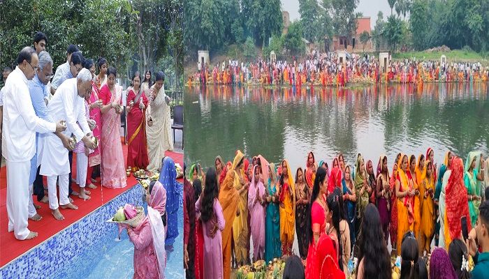 Chhath Puja 2025: छठ की अद्भुत छटा...डूबते सूर्य को दिया गया अर्घ्य, घाटों पर उमड़ा जनसैलाब