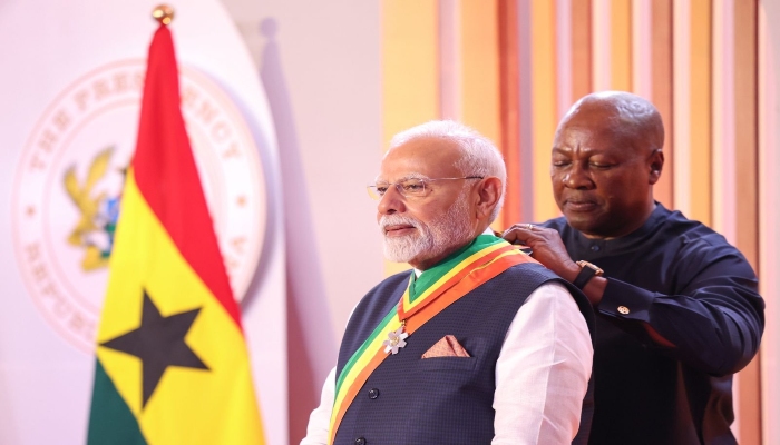 Honour of PM Modi: प्रधानमंत्री नरेंद्र मोदी को मिला घाना का 'सर्वोच्च नागरिक सम्मान'