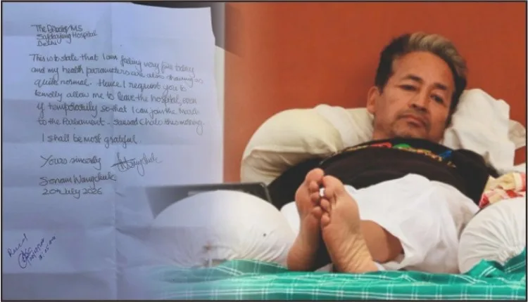 ‘संसद चलो मार्च’ में शामिल होने के लिए सोनम वांगचुक ने लिखी अस्पताल को चिट्ठी