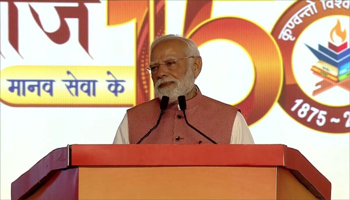 पीएम मोदी ने कहा-  भारत विरोधी सोच को हमेशा आर्य समाज से मिली टक्कर