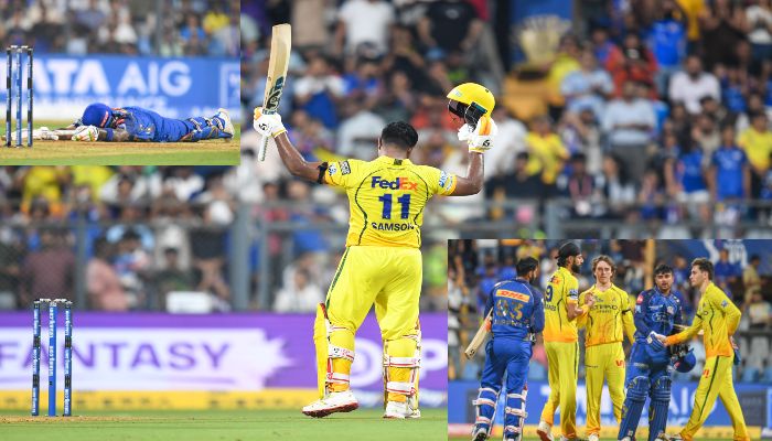 MI vs CSK: संजू के शतक के बाद अकील हुसैन की फिरकी में फंसी मुंबई,  सीएसके ने एमआई को 103 रनों से हराकर रचा इतिहास