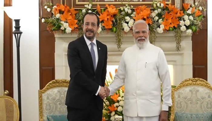 भारत दौरे पर आए साइप्रस के राष्ट्रपति निकोस क्रिस्टोडौलाइड्स, पीएम मोदी ने की मुलाकात