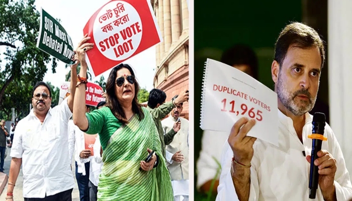 राहुल गांधी ने चुनाव आयोग पर उठाए सवाल, प्रियंका चतुर्वेदी ने भी आयोग पर दी तीखी प्रतिक्रिया