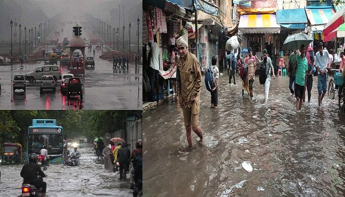 Delhi Weather : दिल्ली-NCR में भारी बारिश से डूबीं सड़कें, IMD ने जारी की चेतावनी