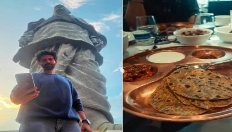 राष्ट्रीय पुरस्कार समारोह से पहले कार्तिक आर्यन ने लिया थेपला का मजा