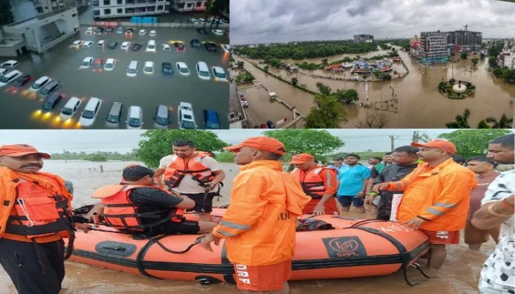 Gujarat Rain: मूसलाधार बारिश से बेहाल हुआ गुजरात, बाढ़ की चपेट में कई जिले, हेलीकॉप्टर से हो रहा रेस्क्यू
