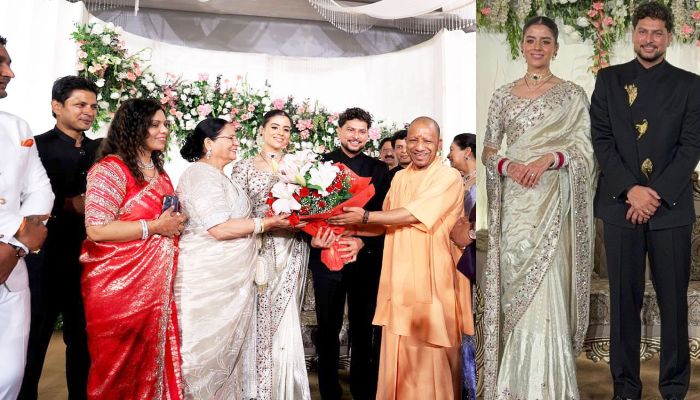 Kuldeep Yadav Reception: लखनऊ में कुलदीप यादव के रिसेप्शन में पहुंचे सीएम योगी, नवविवाहित जोड़े को दिया आशीर्वाद