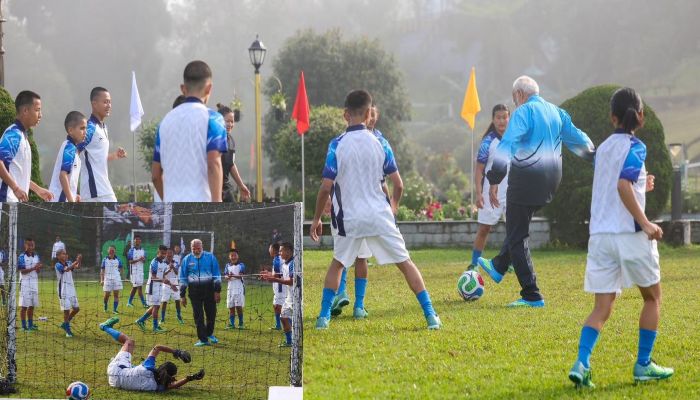 PM Modi Sikkim Visit: सिक्किम दौरे पर पीएम मोदी, बच्चों संग खेला फुटबॉल, गोल भी दागे