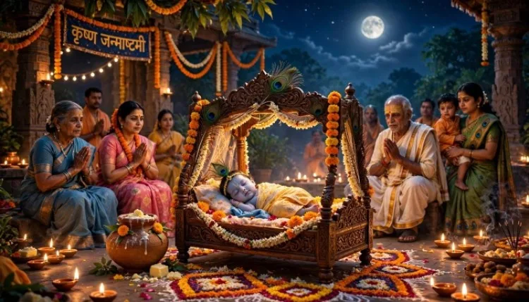 जन्माष्टमी पर देशभर में उत्सव का माहौल, दिग्गज नेताओं ने दी शुभकामनाएं
