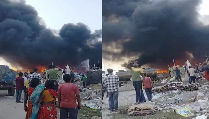 Greater Noida Fire : ग्रेटर नोएडा की झुग्गियों में लगी भयंकर आग, आसमान में छाया धुएं का गुबार