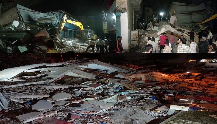 Indore Building Collapse: इंदौर में तीन मंजिला इमारत भरभरा कर गिरी, 2 की मौत, 12 लोग घायल