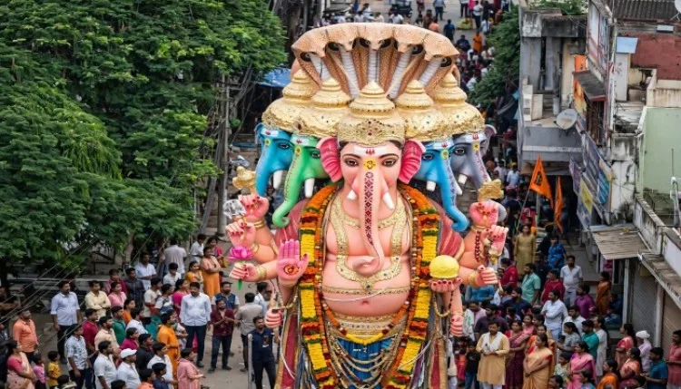 हैदराबाद में निकला गणेश विसर्जन का जुलूस, 30 हजार पुलिसकर्मी तैनात