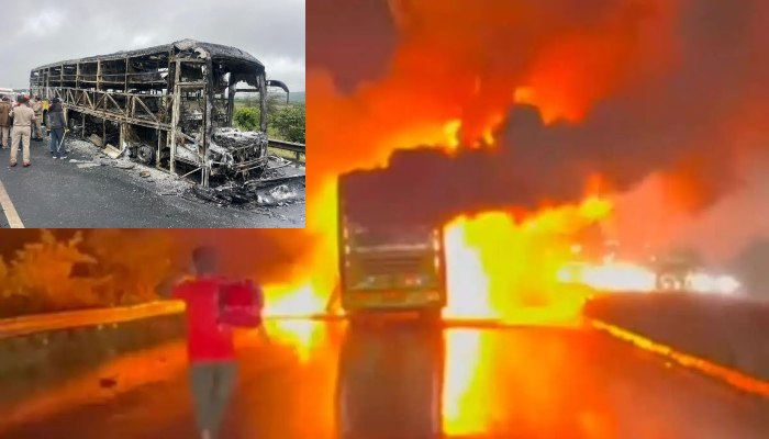 Andhra Pradesh Bus Fire: कुरनूल में दिल दहला देने वाला सड़क हादसा, बस में आग लगने से 20 लोग जिंदा जले