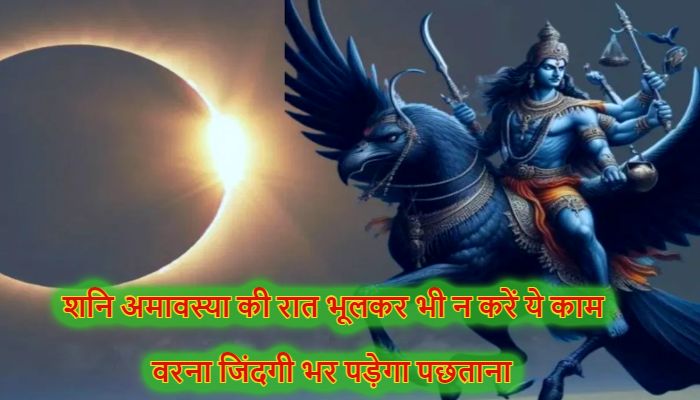 Shani Amavasya: शनि अमावस्या की रात इन कामों से करें परहेज, वरना जिंदगी भर पड़ेगा पछताना