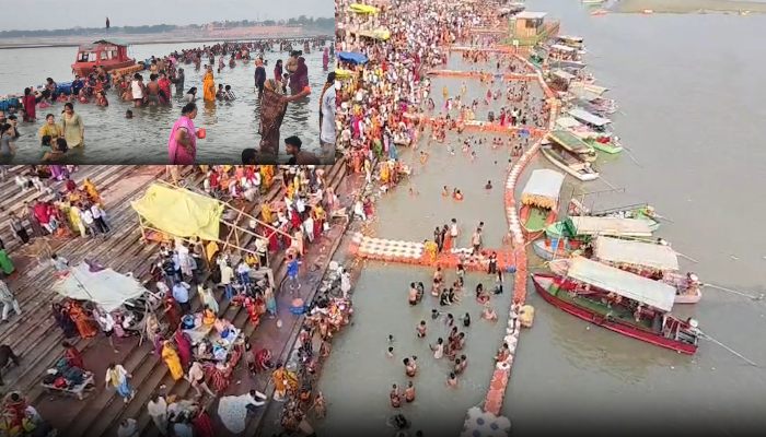 अधिक मास पूर्णिमा पर संगम और सरयू घाटों पर उमड़ा आस्था का सैलाब, श्रद्धालुओं ने किया पवित्र स्नान