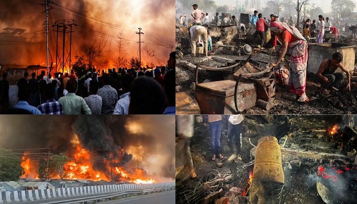 Lucknow Fire: लखनऊ में 500 से अधिक झोपड़ियां खाक... पटाखों की तरह फटे सिलिंडर, लाखों का हुआ नुकसान