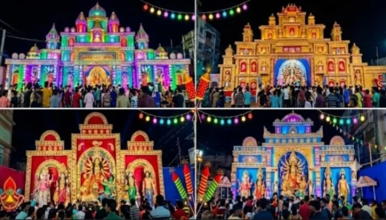 पूर्वी मेदिनीपुर में रचनात्मकता की झलक, मंदिरों-महलों की तरह सजे पंडाल