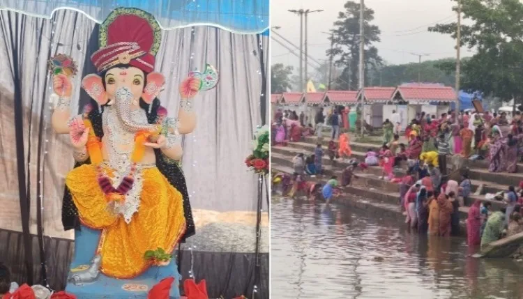 अनूपपुर में गणपति की धूम, ऋषि पंचमी पर भक्तों ने नर्मदा में लगाई डुबकी