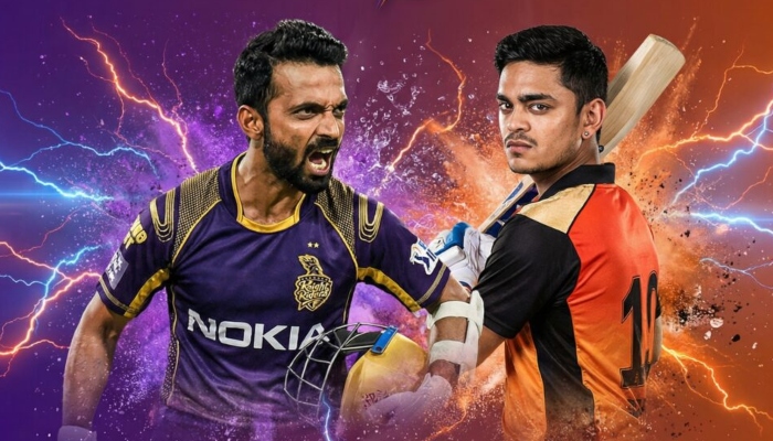 IPL 2026 KKR vs SRH : ईडन गार्डन्स में केकेआर की 'अग्निपरीक्षा', टॉस जीतकर रहाणे ने चुनी गेंदबाजी; एसआरएच में बड़ा बदलाव