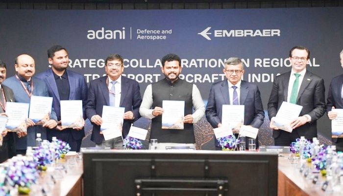 भारत में बनेगा क्षेत्रीय विमानों का नया हब, अडाणी समूह और एम्ब्रेयर की ऐतिहासिक साझेदारी