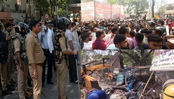 Lucknow: लखनऊ कचहरी में वकीलों के चैंबर पर बुलडोजर एक्शन, जमकर हुआ बवाल, पुलिस ने भांजी लाठी